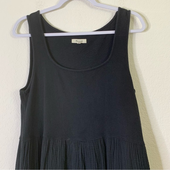 Madewell womens Knit Tank Midi Dress black L - Picture 5 of 9
